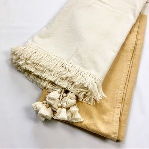 Boho Table Cloth With Fringe/Tassel